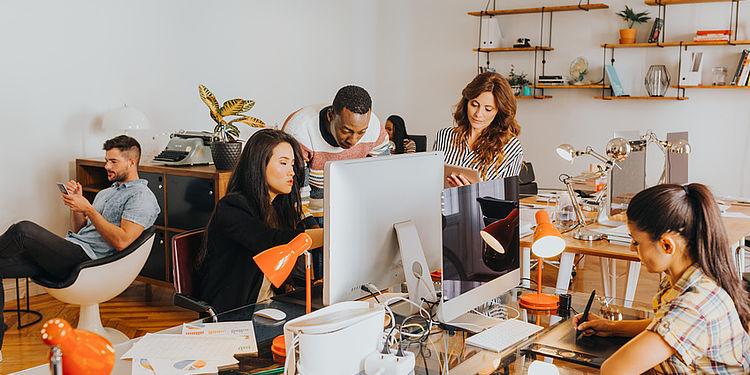 Multi-ethnic businesspeople at the office